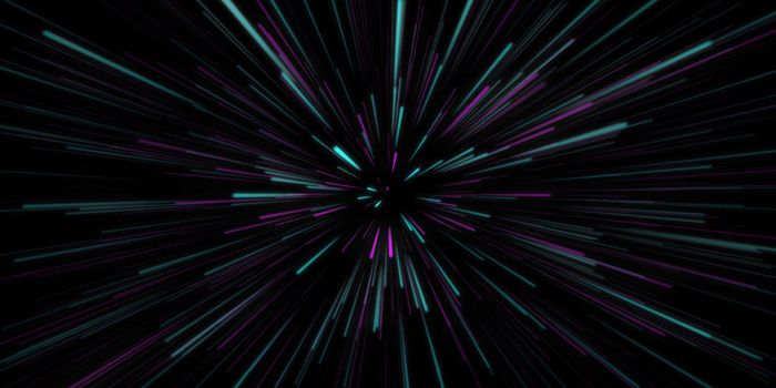 Blue Purple Warp Speed Abstract Background in Space Concept