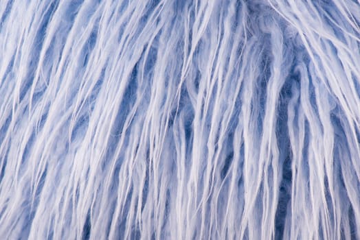 Blue artificial fur for texture or background