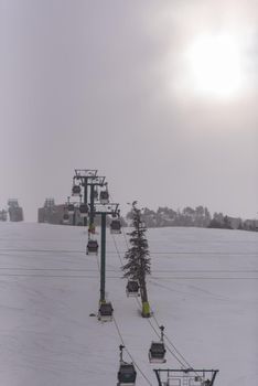 Platform of the Grandvalira Ski Resort in Soldeu.