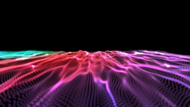 wave abstract particle color illustration render background