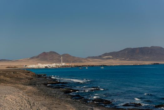 Cityscape in Jandia lighthouse in the South of Fuerteventura,Canary Islands,Spain.