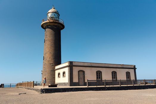 Jandia lighthouse in the South of Fuerteventura,Canary Islands,Spain.