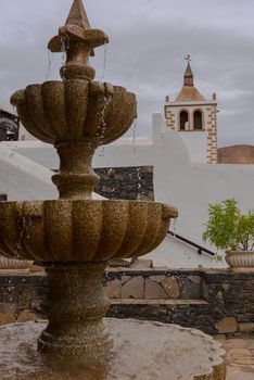 Betancuria, Fuerteventura, Spain : 2020 October 6 :  Santa María Betancuria in Bentancuria on the island of Fuerteventura in Spain in summer.