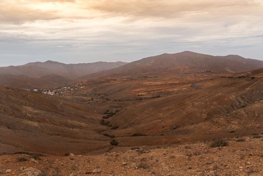 View of the Valley in Bentancuria on the island of Fuerteventura in Spain