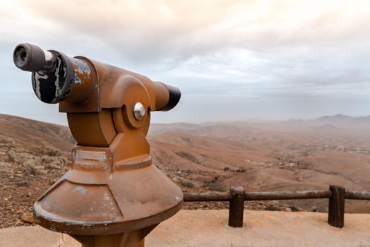 View of the Valley in Bentancuria on the island of Fuerteventura in Spain.