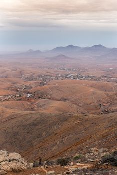View of the Valley in Bentancuria on the island of Fuerteventura in Spain