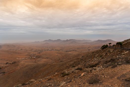 View of the Valley in Bentancuria on the island of Fuerteventura in Spain