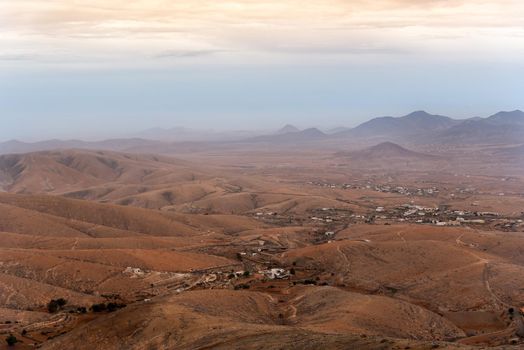 View of the Valley in Bentancuria on the island of Fuerteventura in Spain
