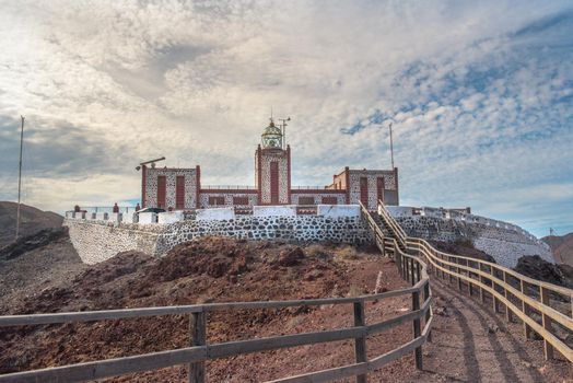 La Entallada lighthouse on the island of Fuerteventura, Spain.