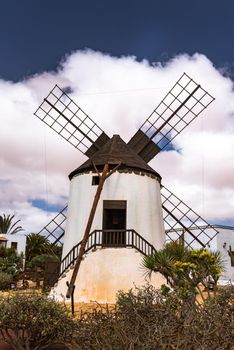 Windmills on the island of Fuerteventura in Spain.