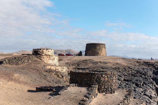 El Cotillo, Spain : 2020 October 1 : El Castillo in the coast in Fuerteventura at El Cotillo in the Canary Islands, Spain in summer 2020.