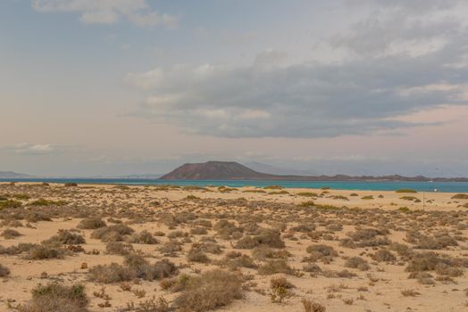 Dunas de Corralejo Natural Park in Fuerteventura, Spain in the fall of 2020.