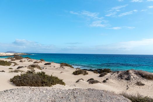 Dunas de Corralejo Natural Park in Fuerteventura, Spain in the fall of 2020.