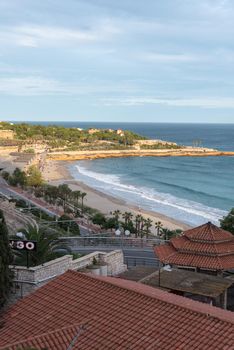 Tarragona, Spain: 2020 September 27: Views of the port of the city of Tarragona in summer in Spain.