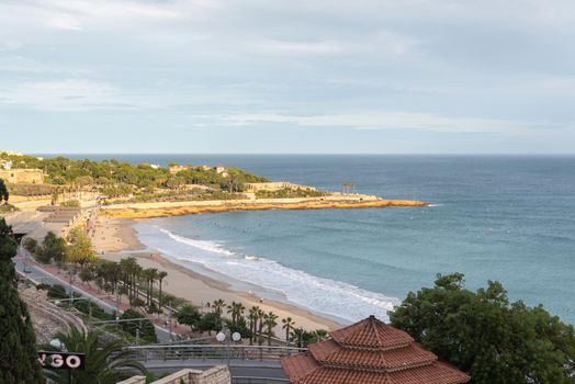 Tarragona, Spain: 2020 September 27: Views of the port of the city of Tarragona in summer in Spain.