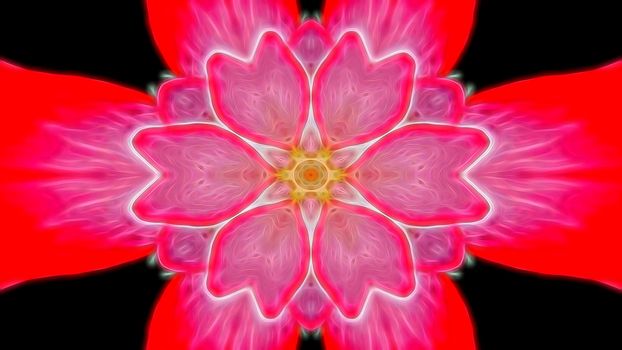 Abstract fractal pink floral background. For the design