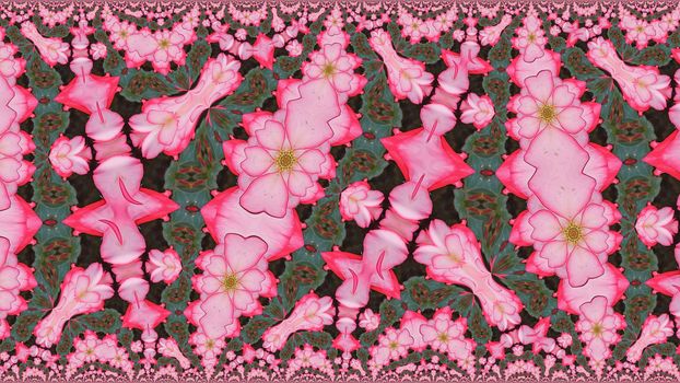 Abstract fractal pink floral background. For the design