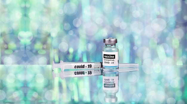 Coronavirus 2019-nCoV vaccine with syringe close up, medical concept, vaccination, injection,Disease prevention, immunization.