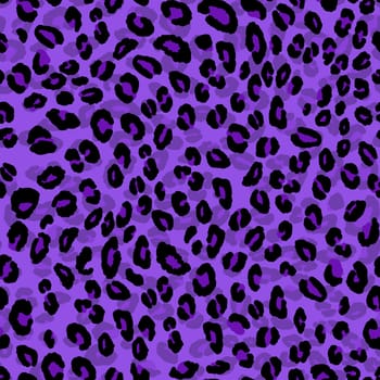 Abstract modern leopard seamless pattern. Animals trendy background. Purple and black decorative vector stock illustration for print, card, postcard, fabric, textile. Modern ornament of stylized skin.