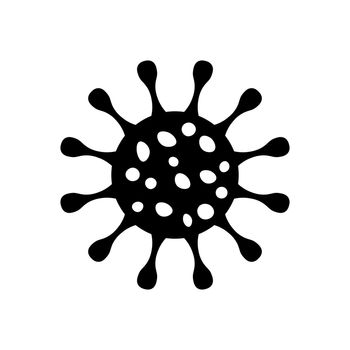 COVID-19. Prevent coronavirus. Template black icon. Infection virus concept. Outbreak and coronavirus influenza background as dangerous flu strain cases as a pandemic. Vector