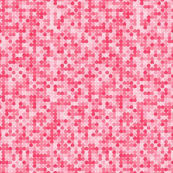 Abstract fashion polka dots background. White seamless pattern with pink gradient circles. Template design for invitation, poster, card, flyer, banner, textile, fabric