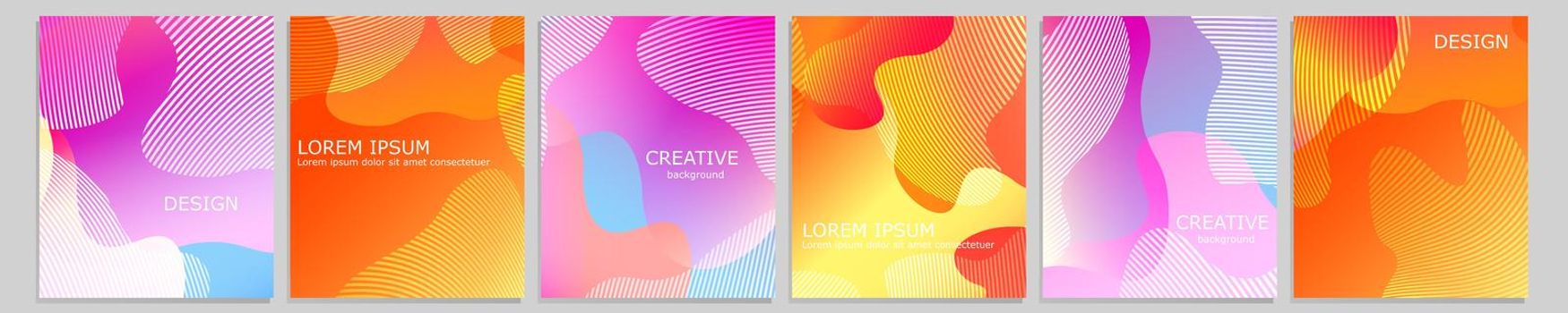Set of vector cover notebook design. Abstract minimal gradient halftone template design for notebook paper, copybook brochures, book, magazine. Planner and diary cover for print