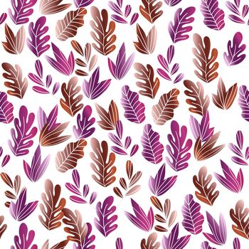 Floral seamless pattern with exotic leaves, modern background. Tropic colorful gradient branches. Fashion vector stock illustration for wallpaper, posters, card, fabric, textile