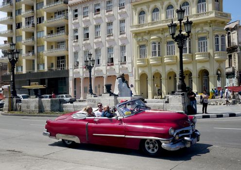 Classic old car in Havana, Cuba