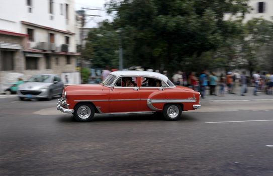 Classic old car in Havana, Cuba