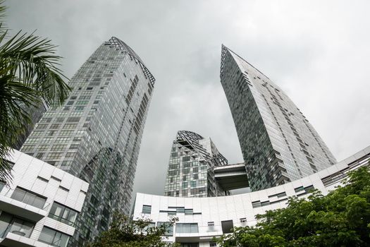 SINGAPORE - CIRCA JANUARY 2016: Reflections at Keppel Bay in Singapore is luxury waterfront residential complex.