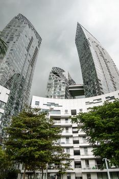 SINGAPORE - CIRCA JANUARY 2016: Reflections at Keppel Bay in Singapore is luxury waterfront residential complex.