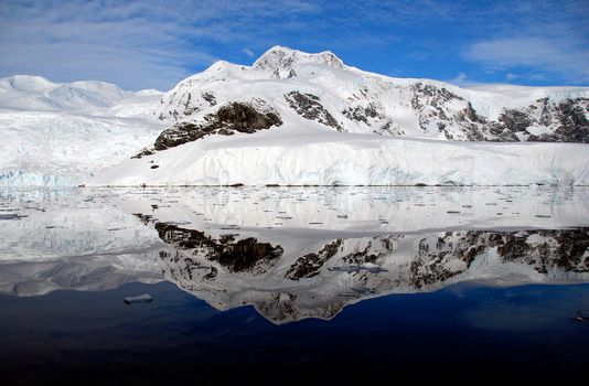 Antarctic landscape with iceberg