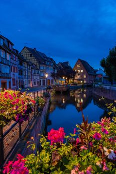 Beautiful view of colorful romantic city Colmar, France, Alsace . Europe