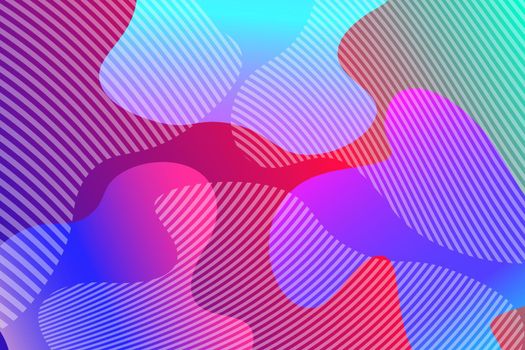 Abstract background with colorful fluid shapes, gradient waves, geometric lines, dynamical forms. Design for poster, banner, card. Abstract liquid illustration. 3D paper images with a subtle blend
