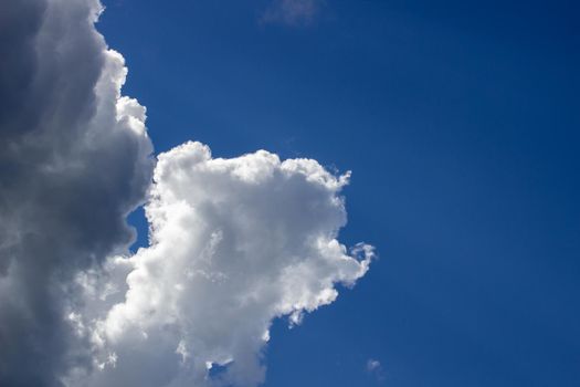 Blue sky clouds background. Beautiful landscape with clouds on sky.