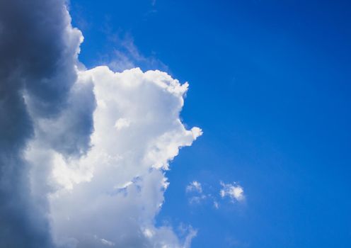 Blue sky clouds background. Beautiful landscape with clouds on sky.