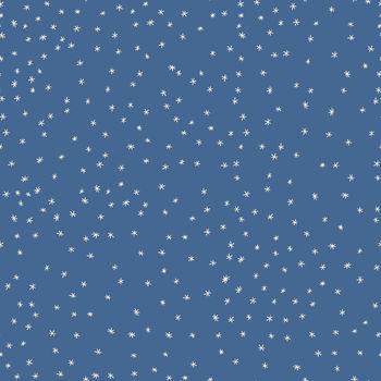 Winter seamless pattern with white snowflakes on blue background. Vector illustration for fabric, textile wallpaper, posters, gift wrapping paper. Christmas vector illustration