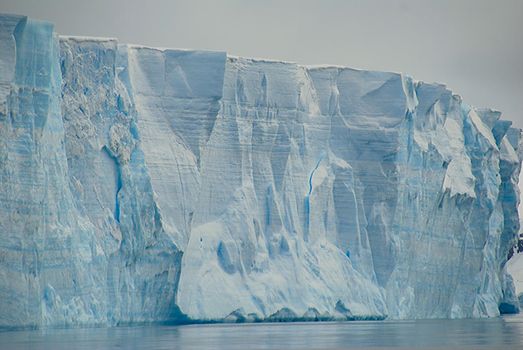 Sunny polar landscape on the Antarctic peninsula