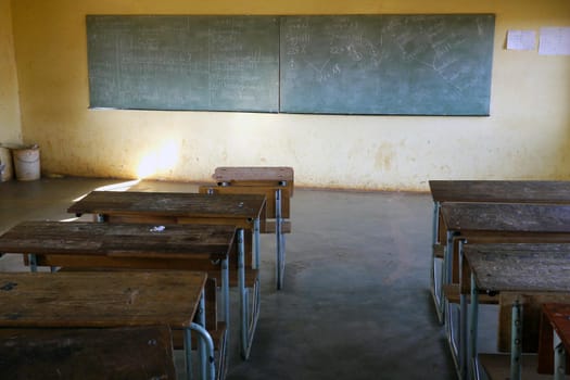 Poor classroom in African school