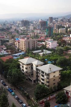 Addis Ababa, Ethiopia, 18 July 2019 : The vast city of Addis Ababa, capital of Ethiopia is one of the fastest growing cities on the African continent.