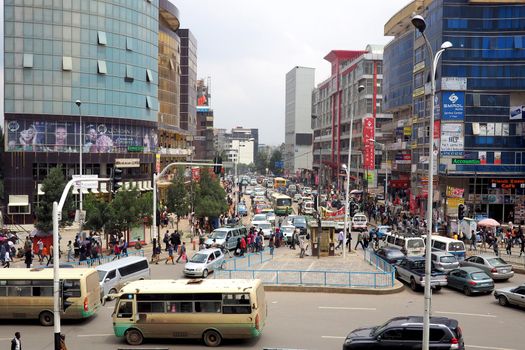 Addis Ababa, Ethiopia, 18 July 2019 : The vast city of Addis Ababa, capital of Ethiopia is one of the fastest growing cities on the African continent.