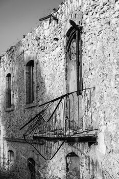 Abandoned buildings and machinery of the mining complex Trabia Tallarita in Riesi, near Caltanissetta, Italy