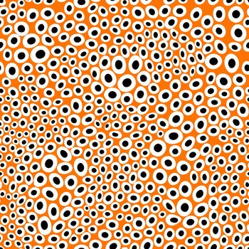 New modern animal seamless pattern. Black and white ornament on orange background. Decorative vector stock illustration for posters, card, postcard, fabric, textile. Ornament of stylized skin