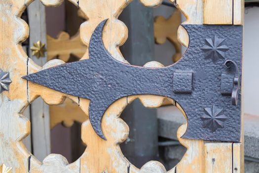 Iron forged loop from an ancient lock