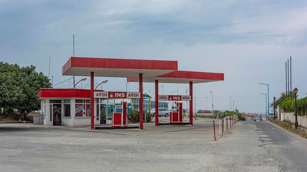 Bulgaria, Sozopol - 2018, 05 September: Car refueling station. Stock photo.