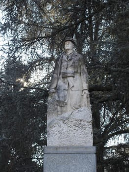 Alpini soldier monument in Settimo Torinese, Italy