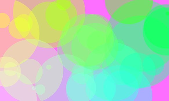 Colorful circle and bokeh abstract background in vivid colors.