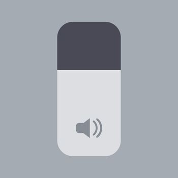 Vector modern sound icon on gray background