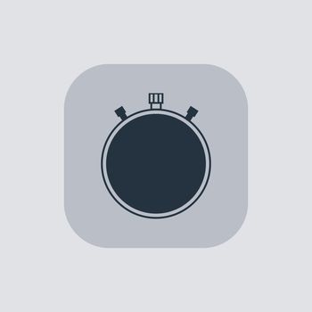 Vector modern stopwatch icon on gray background