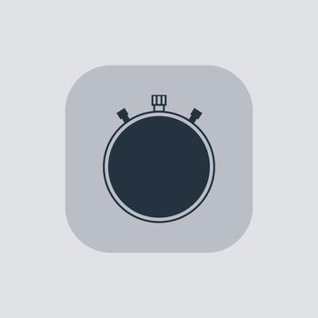 Vector modern stopwatch icon on gray background